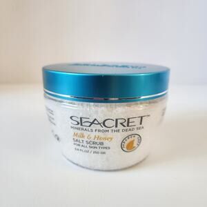 New! Seacret Milk & Honey Salt Scrub 8.8 fl oz Dead Sea Mineral Body Skincare
